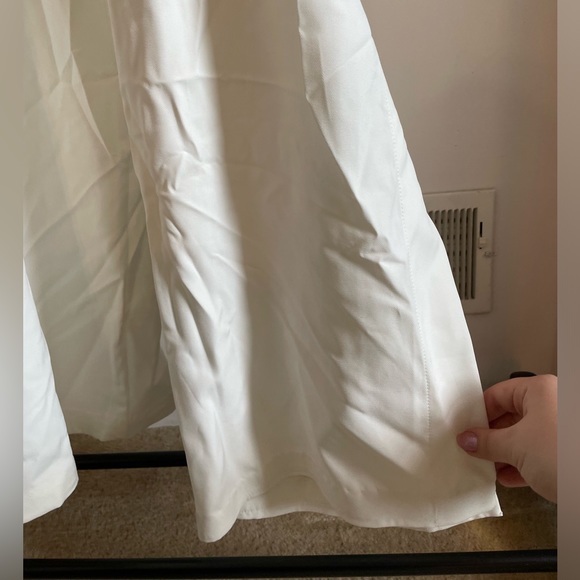 White Strapless Jumpsuit Large - Picture 3 of 4